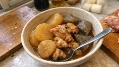 圧力鍋で味しみしみ。大根・こんにゃく・鶏肉のやさしい煮物レシピ