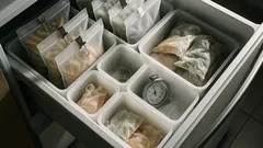 冷凍庫収納はボックスで区切るだけで激変する立てる収納のコツ