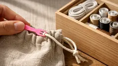 雪見だいふくの付属フォークが裁縫で活躍 ひも通しに使える意外な再利用術