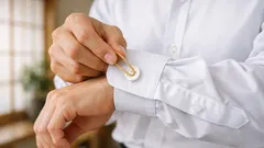 袖ボタンが留めにくい朝に試したい、輪ゴム1本でできる簡単時短ワザ