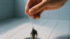 ストローで浴室の排水口詰まりを解消する簡単掃除術