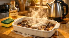 グラタン皿の焦げ付きは酢と熱湯で落としやすくなる 手軽な後片付けのコツ