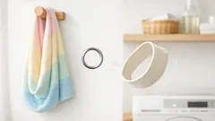 ループ付きタオルに金属リングを簡単に付ける方法 数秒でできる通し方のコツ