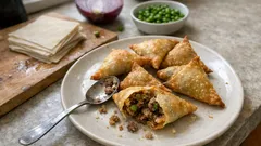 ワンタンの皮で手軽に。サクサク食感が楽しい簡単サモサ