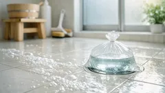 お風呂の床をオキシ漬けする方法 排水口の蓋がない時はビニール袋で解決