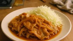 薄切り豚ロースでしっとり仕上がる豚の生姜焼き:粉をまぶして肉汁キープ、たれは手早く絡めるだけ