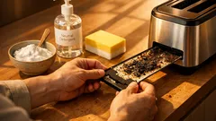 トースターの受け皿の焦げを落とす方法 家にあるもので安全にきれいにするコツ